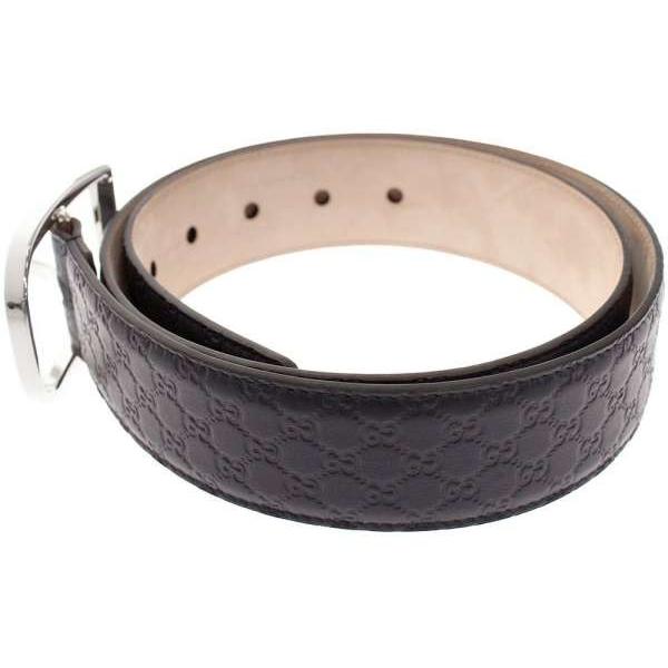 グッチ ベルト マイクログッチシマ レザー ネイビー Gucci アウトレットセール 特集 メンズ サイズ85cm アウトレット品
