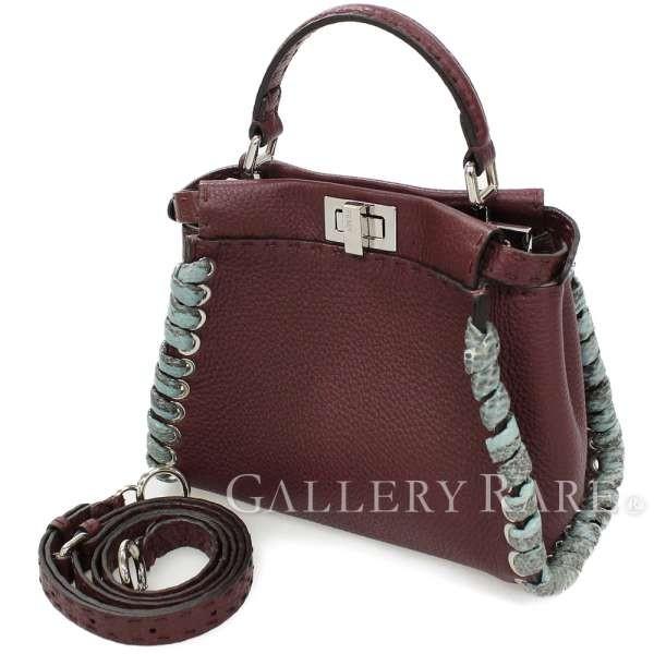 FENDI（フェンディ） ハンドバッグ セレリア パイソン ミニ ピーカブー