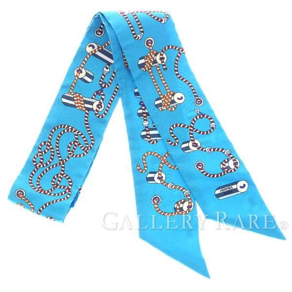 HERMES エルメス スカーフ ツイリー コルダージュ Cordages シルク  