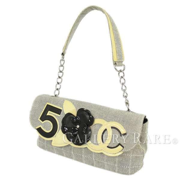 CHANEL シャネル チェーンバッグ カメリア No.5 ベージュ ブラック  