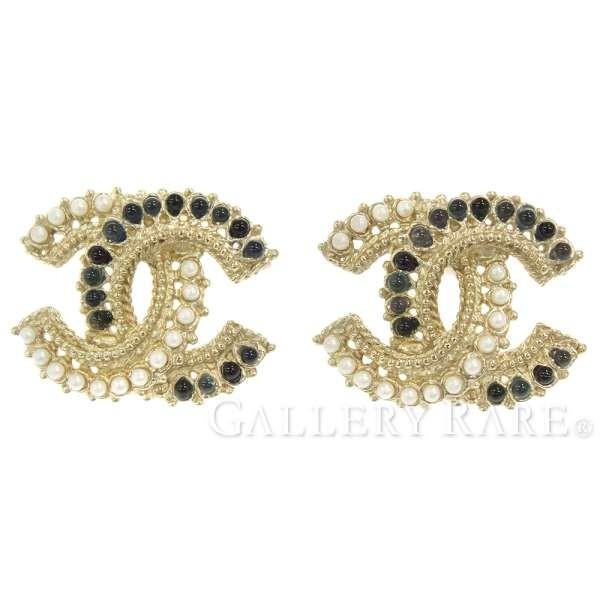 CHANEL（シャネル） ピアス ココマーク フェイクパール カラーストーン