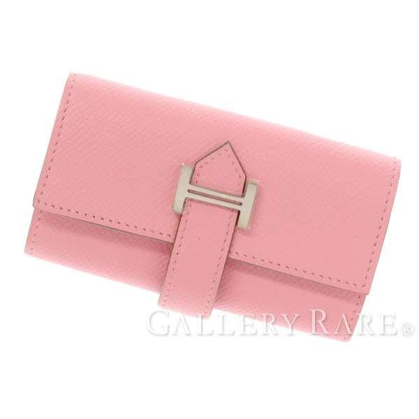 エルメス 4連キーケース ベアン ローズコンフェッティ シルバー金具 ヴォーエプソン X刻印 Hermes キーケース Bearn Rainbowbookclub Org