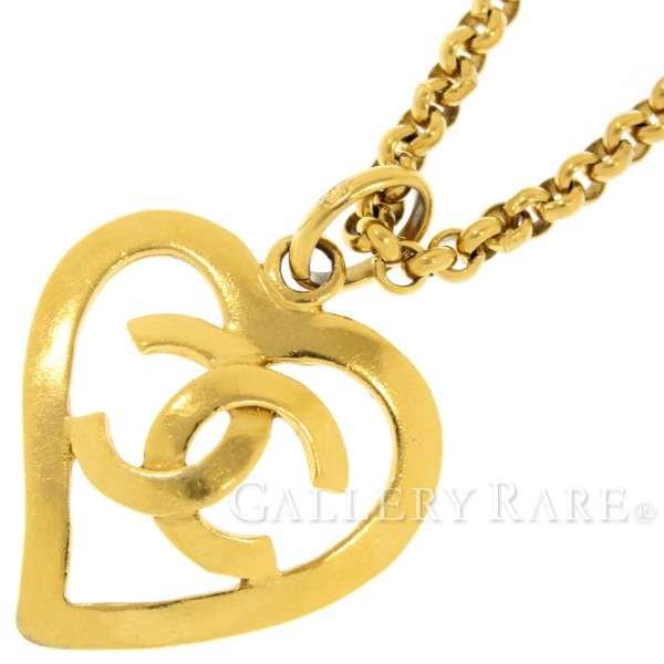シャネル ネックレス ココマーク ハート 95p Chanel チェーンネックレス ロゴ 驚きの値段 アクセサリー ヴィンテージ Cc