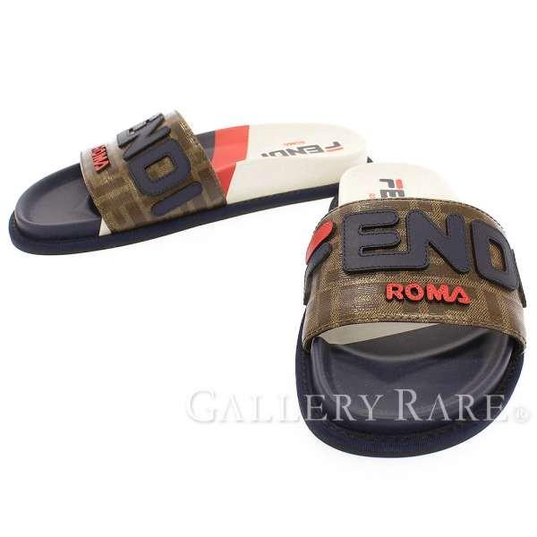 超美品FENDIフェンディFILAコラボサンダルズッカロゴ