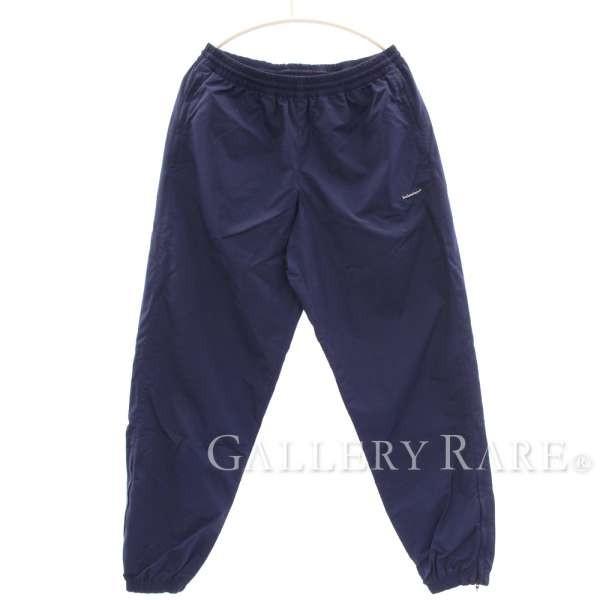 バレンシアガ パンツ ネイビー ナイロン メンズサイズs ロゴ 服 人気ブランド ズボン ボトムス トラックパンツ