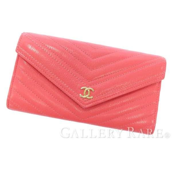 ココマーク シェブロン A 財布 ファッション小物 長財布 長財布 レザー シャネル A 二つ折り長財布 Gallery Rare Vステッチ Chanel 財布 現金特価