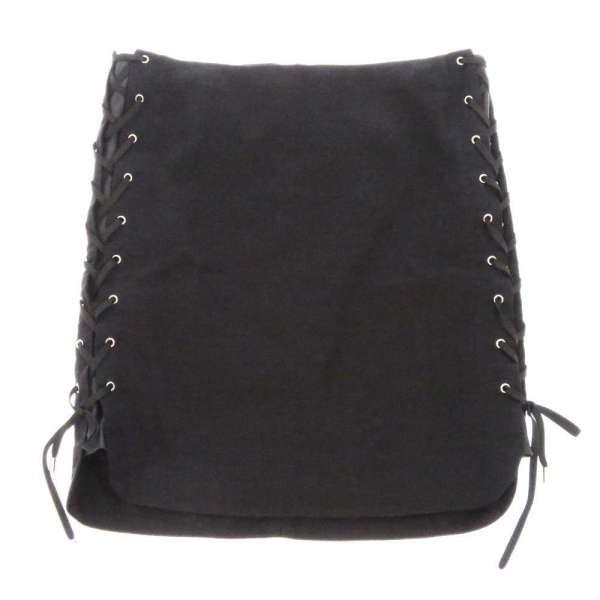 いつでも送料無料 グッチ スカート レースアップ ブラック レディースサイズ46 Gucci 服 アパレル 安心保証 黒