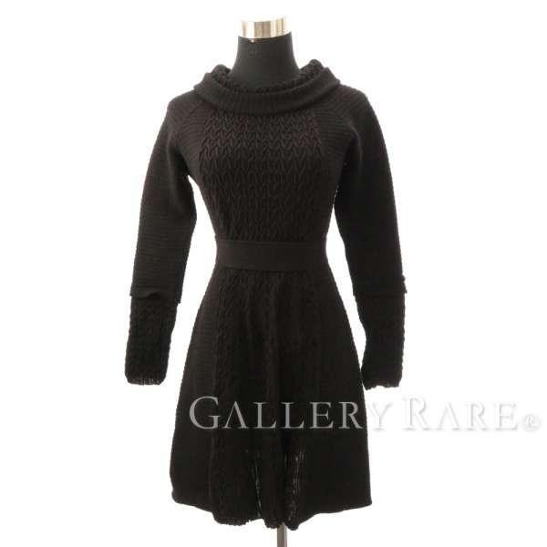 シャネル ワンピース 内祝い ニット ブラック ウール ココマーク Chanel レディースサイズ36 Pk 服 17b