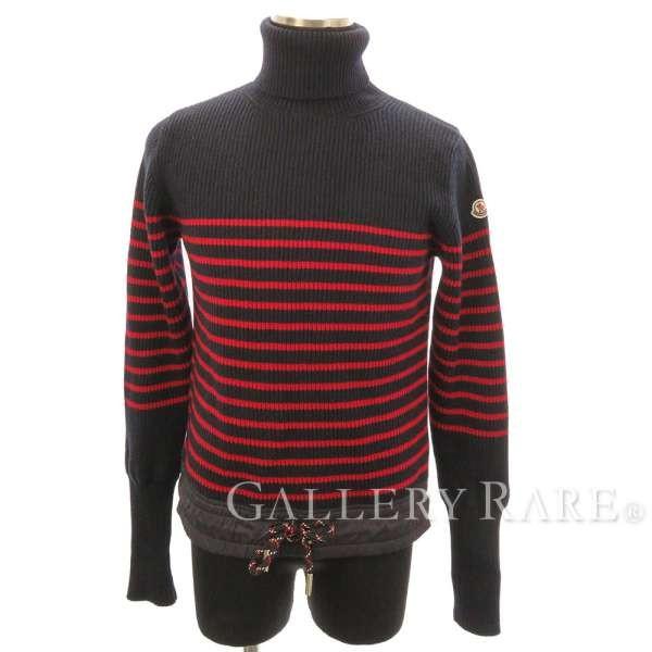 モンクレール Moncler ニット ボーダー タートルネック ボーダー ウール メンズサイズs トップス Moncler 服 セーター Gallery Rare