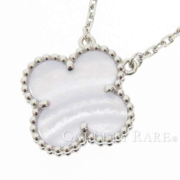 カルセドニー クローバーネックレス k18wg