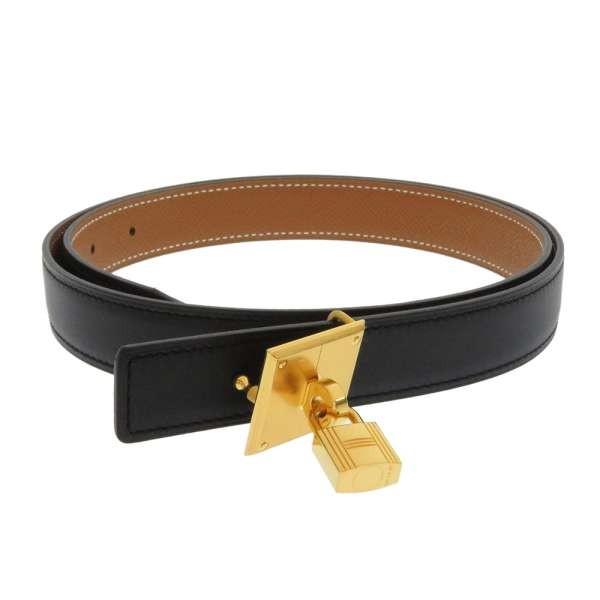 エルメス ベルト オーケリー ブラック ゴールド スイフト エプソン Hermes D刻印 メンズサイズ85 商舗 黒