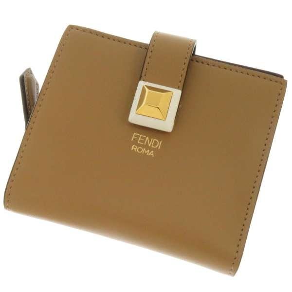 フェンディ FENDI 二つ折り財布 ベージュ FENDI フェンディ 財布 二
