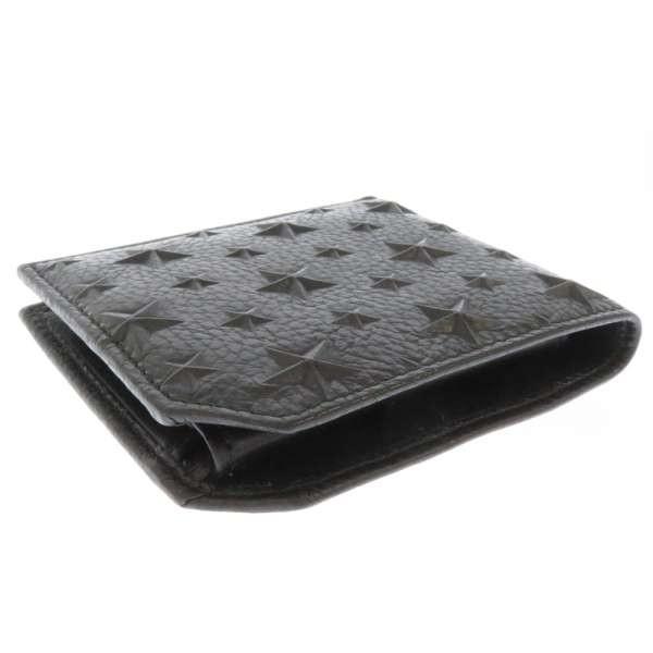 ジミーチュウ 特価キャンペーン 二つ折り財布 スターエンボス Jimmy 財布 黒 Choo メンズ