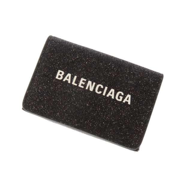売上割引 バレンシアガ BALENCIAGA 三つ折り財布　ミニ財布　EVERYDAY 黒 折り財布
