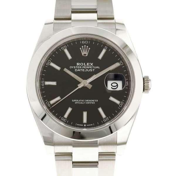ロレックス デイトジャスト41 ランダムシリアル ルーレット 126300 ROLEX 腕時計 黒文字盤 ROLEX（ロレックス） デイトジャスト41 ランダムシリアル ルーレット