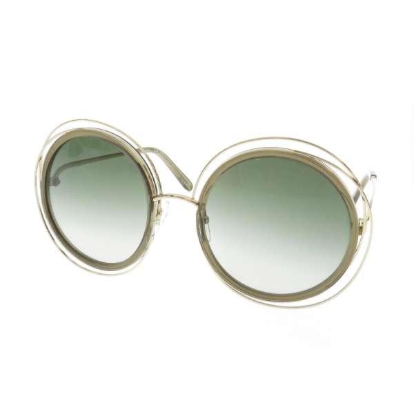 Chloe クロエ サングラス ゴールド グレーグラデーション 丸めがね 