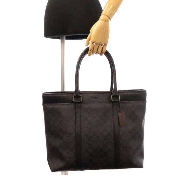 記念日 コーチ トートバッグ ペリー シグネチャー F アウトレット品 Coach 2way 安心保証 メンズバッグ