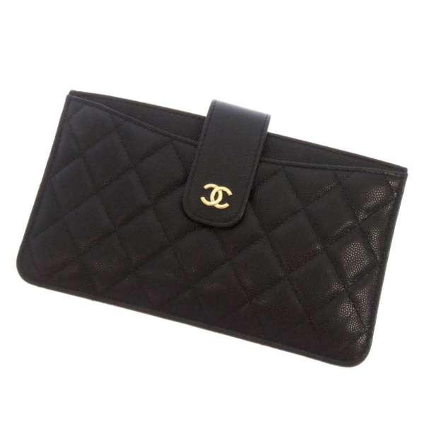 CHANEL シャネル 財布 マトラッセ マルチケース ウォレット キャビア 