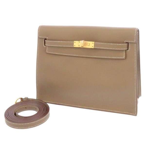 HERMES エルメス ショルダーバッグ ケリーダンス2 エトゥープ/ゴールド 