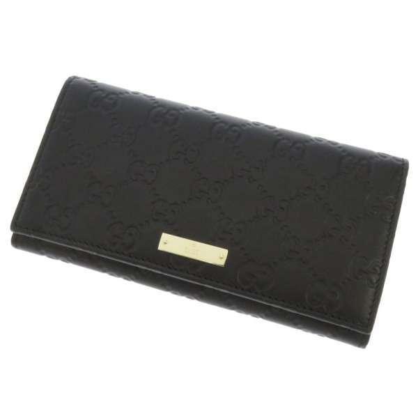 グッチ 長財布 グッチシマ ブラック レザー Gucci 財布 二つ折り財布 黒 安心保証 Gallery Rare 通販 Yahoo ショッピング