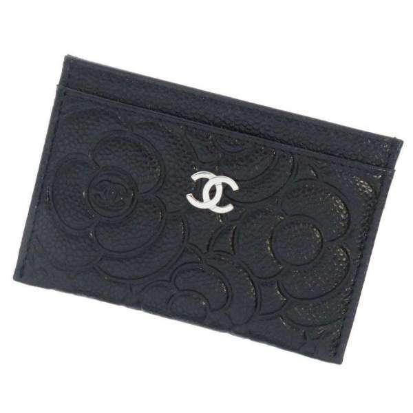 CHANEL シャネル カードケース カメリア ココマーク キャビアスキン 
