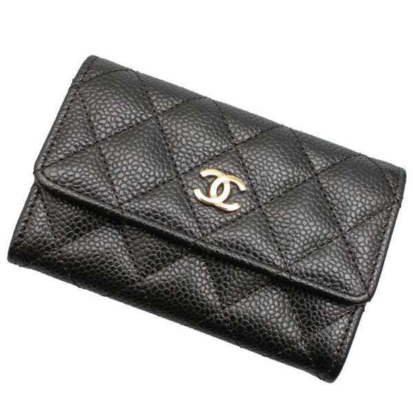 CHANEL マトラッセケース ブラック シャネル カードケース フラグメントケース マトラッセ ブラック