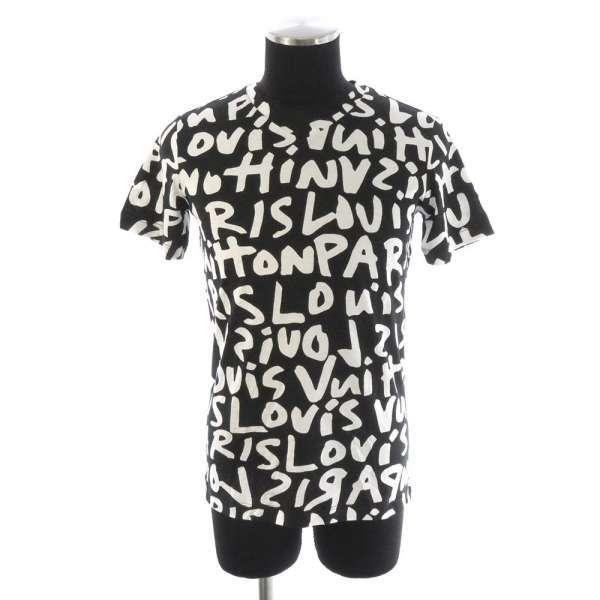 ルイヴィトン Tシャツ モノグラム・グラフィティ メンズサイズM LOUIS VUITTON ヴィトン トップス 半袖 黒 安心保証