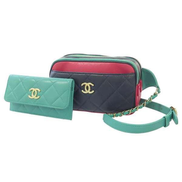 CHANEL（シャネル） ウエストバッグ ココマーク ダブルファスナー