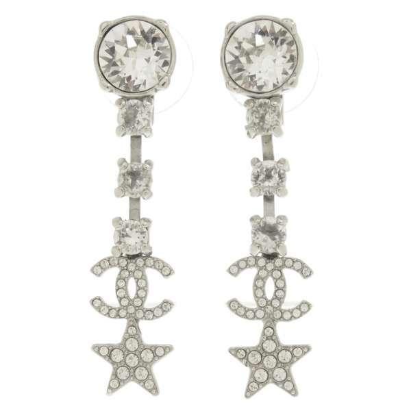 CHANEL シャネル ピアス CC ココマーク ラインストーン スター B20 P  