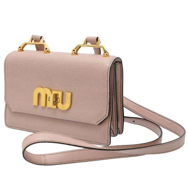 miu ミュウミュウ ショルダーバッグ ロゴ ターンロック 5BH087 Miu 