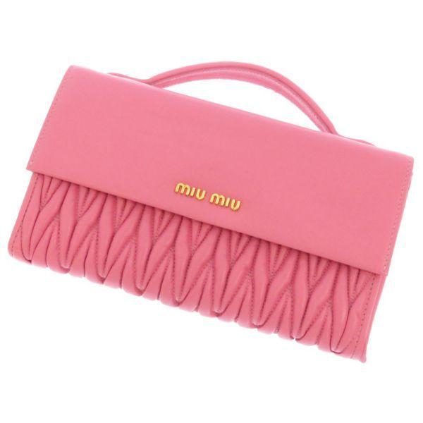 miu miu（ミュウミュウ） 長財布 ハンドル付き マテラッセ 5M1368 Miu