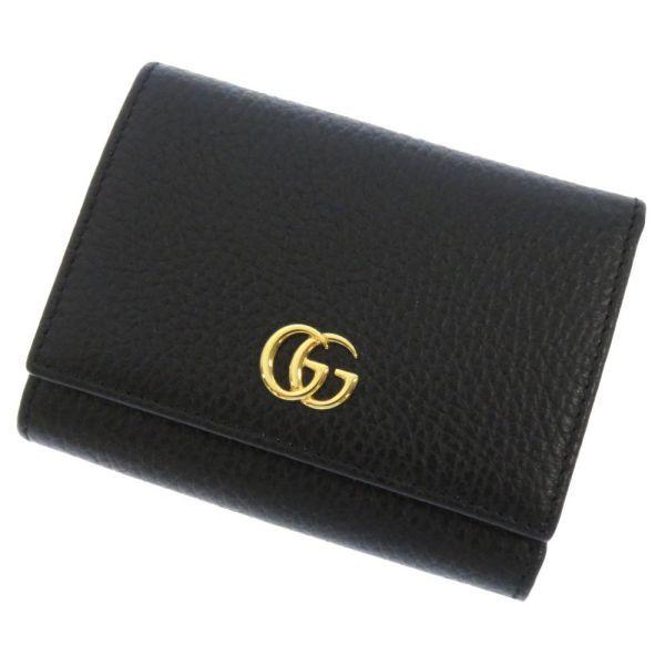 GUCCI（グッチ） 三つ折り財布 GGマーモント コンパクトウォレット