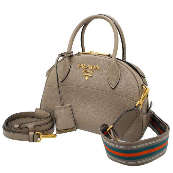 プラダ ハンドバッグ グレー 1BB058 PRADA バッグ 3way 