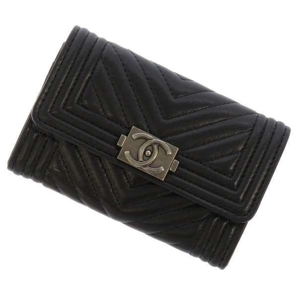 CHANEL シャネル カードケース ボーイシャネル ココマーク マトラッセ  