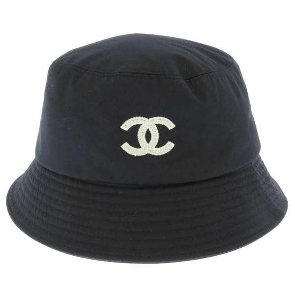 CHANEL シャネル バケットハット ココマーク サイズM 帽子 ブラック 黒