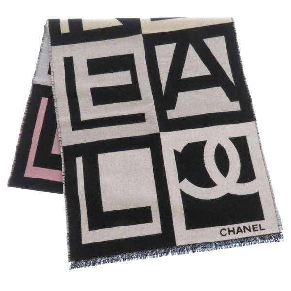 シャネル マフラー ココマーク ロゴ ウール カシミヤ CHANEL ストール 