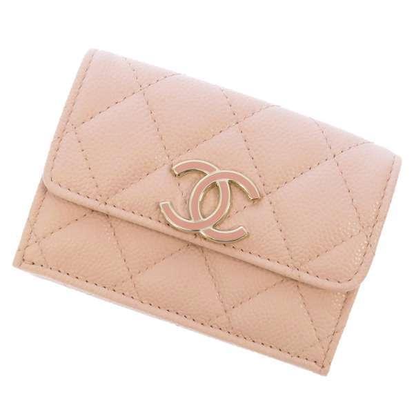 CHANEL（シャネル） 三つ折り財布 マトラッセ ココマーク スモール