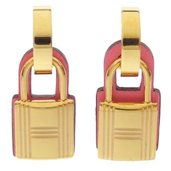 HERMES エルメス ピアス オーケリー ローズアザレ/ゴールド金具 