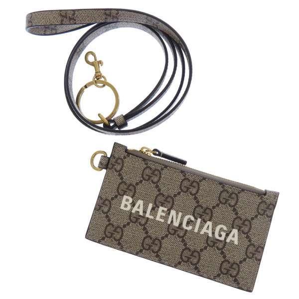新品☆GUCCI×BALENCIAGA☆カードケース☆ストラップ付