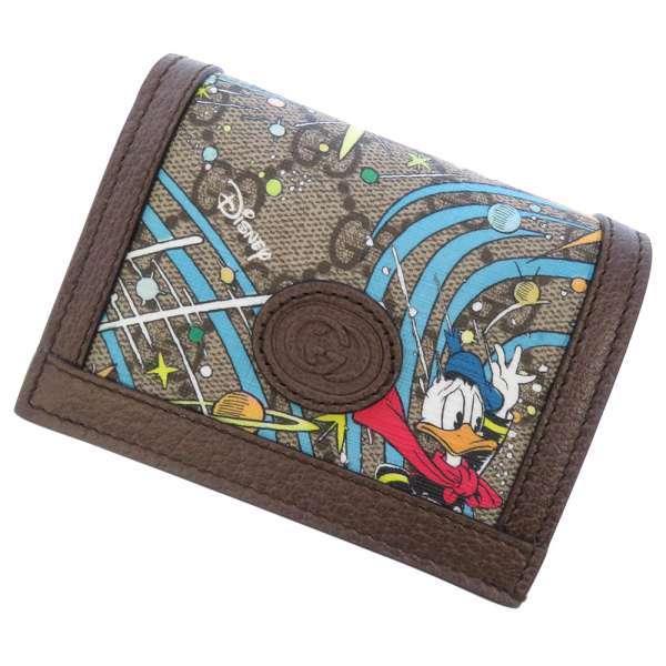 GUCCI グッチ 二つ折り財布 GGスプリーム ディズニーコラボ ドナルド