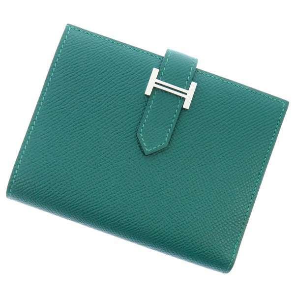 HERMES（エルメス） 財布 ベアンコンパクト マラカイト/シルバー金具