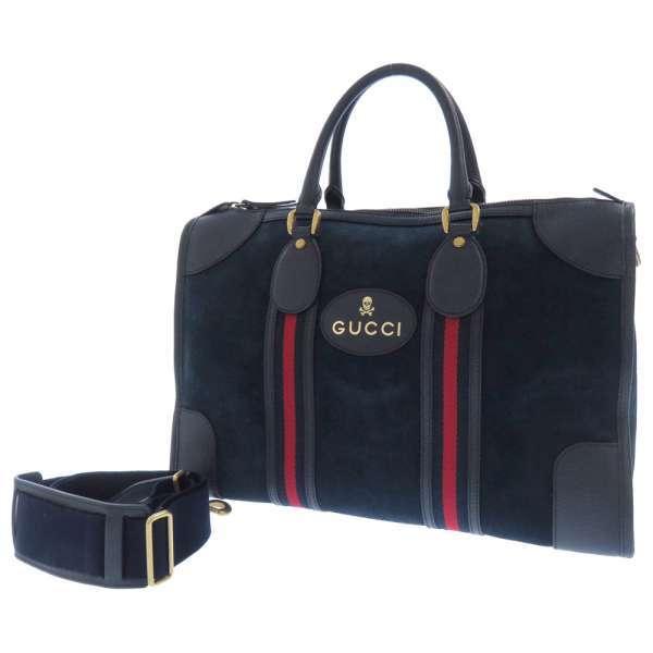 GUCCI スウェード ボストンバッグ 