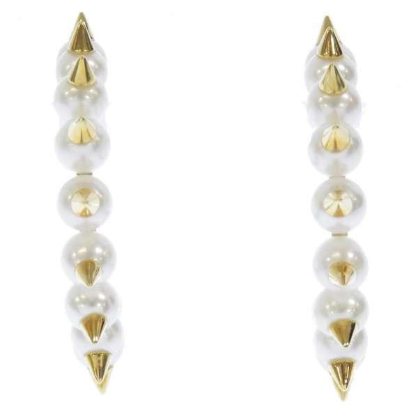 タサキ ピアス デインジャー トライブ パール 淡水真珠 K18YGイエロー  