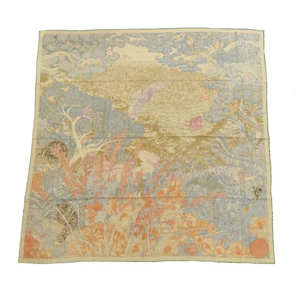 未使用品◎HERMES エルメス 23年製 Retour a la Nature 自然回帰 カレ140 カレジェアン カシミヤ シルク ショール マルチ 箱付 フランス製 レディース HERMES - 未使用品◎HERMES エルメス 23年製 Retour a la Nature 自然