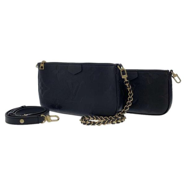 ルイヴィトン ショルダーバッグ モノグラム・アンプラント ミュルティ・ポシェット・アクセソワール M80399 LOUIS VUITTON 黒 ブラック ミュルティ・ポシェット・アクセソワール モノグラム・アンプラント