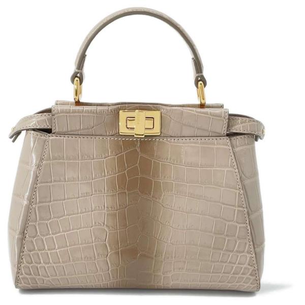フェンディ ハンドバッグ ミニ ピーカブー クロコダイル 8BN244 FENDI