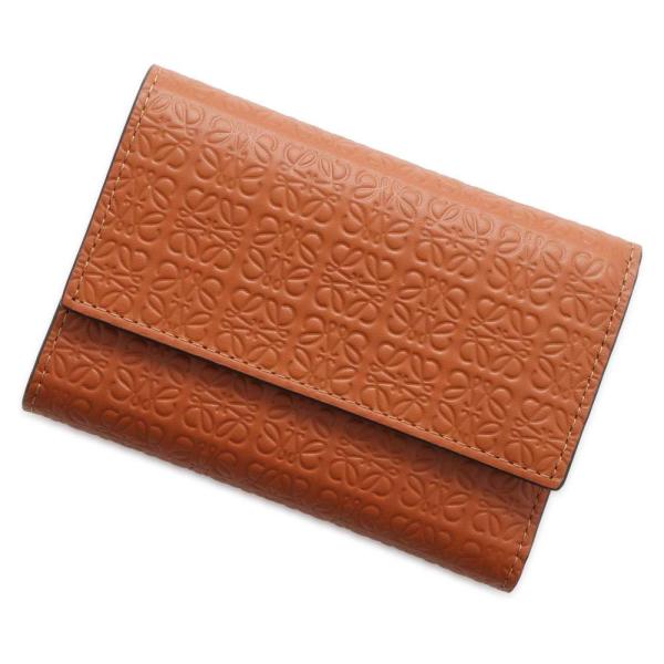 ロエベ 三つ折り財布 スモール リピートアナグラム バーティカル