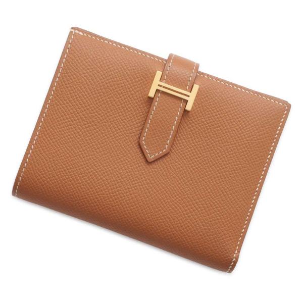 エルメス 二つ折り財布 ベアンコンパクト ゴールド/ゴールド金具