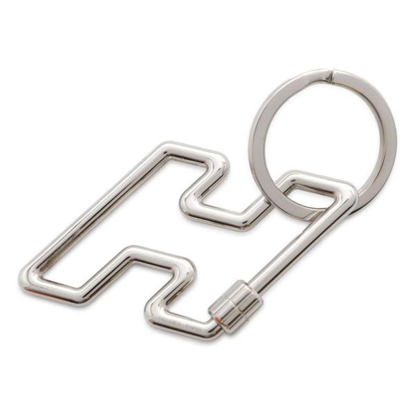 HERMES Hロゴ キーリング シルバー エルメス キーホルダー H・トゥ・スピード シルバー金具 HERMES
