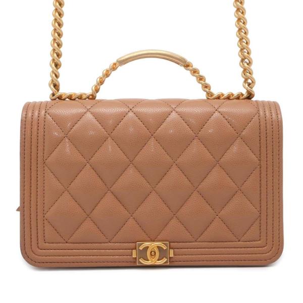 最終価格❤️シャネル❤️ボーイシャネル チェーンウォレット キャビアスキン CHANEL シャネル ボーイシャネル シルバー金具 赤 レッド マトラッセ
